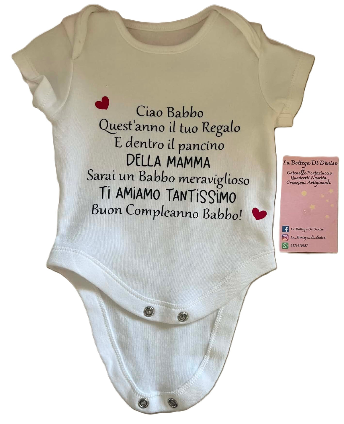Body Neonato Personalizzato - Annuncio Gravidanza