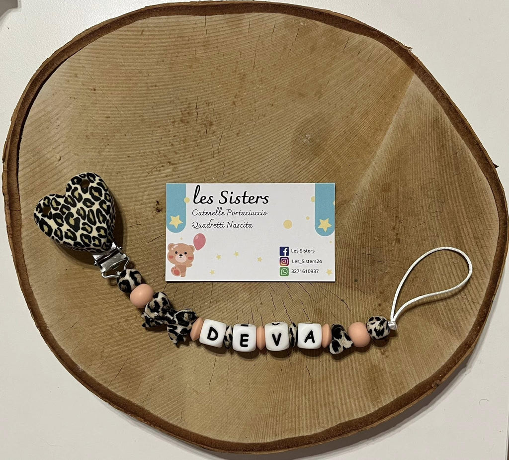 Catenelle portaciuccio personalizzate a cuore