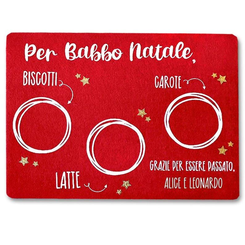 Tovaglietta Babbo Natale Personalizzabile