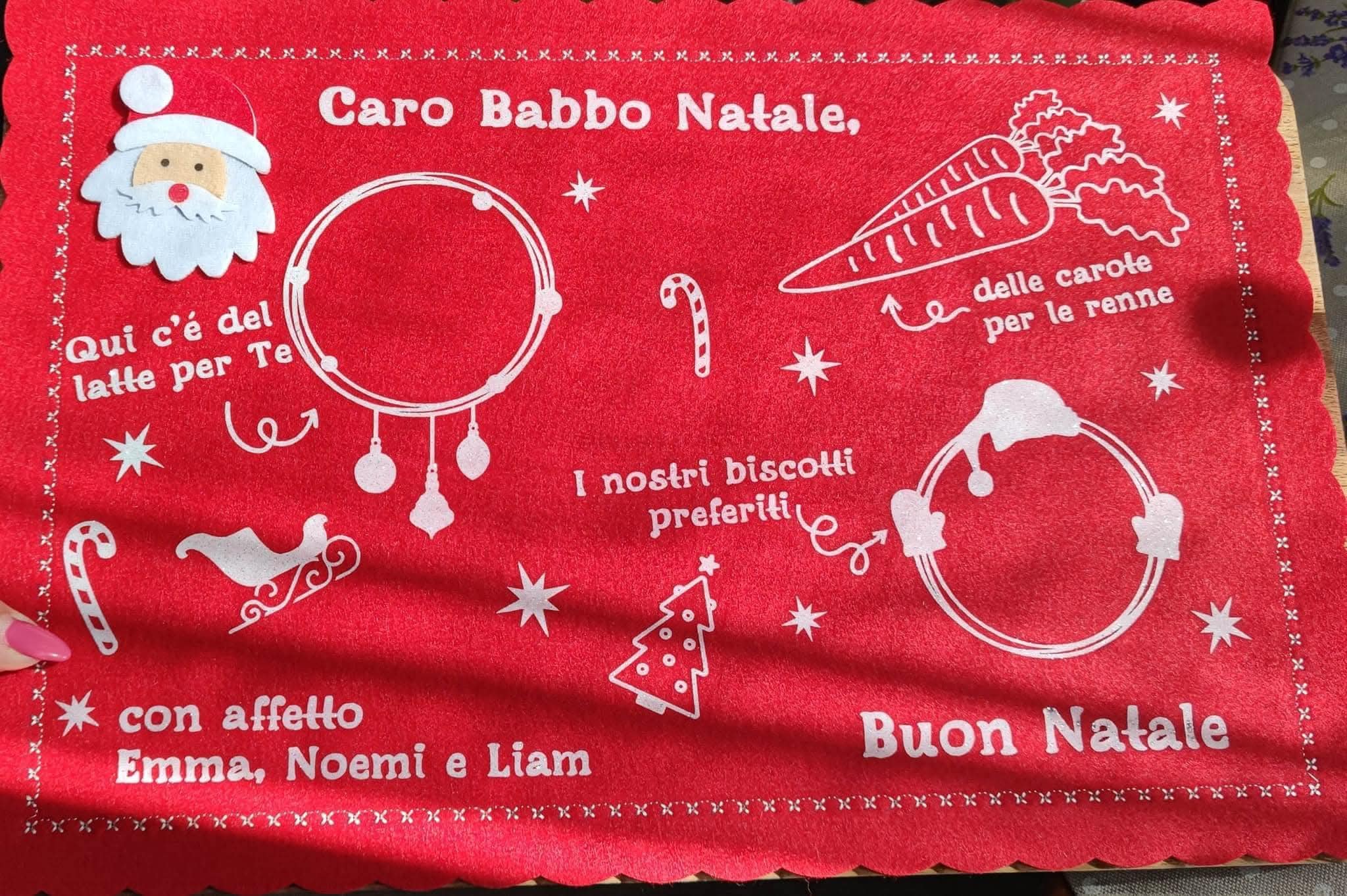 Tovaglietta Babbo Natale Personalizzabile