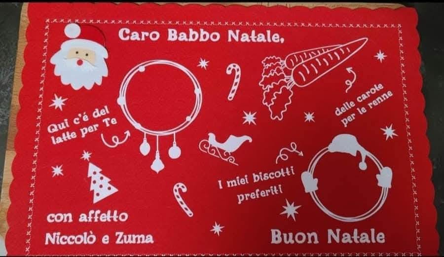 Tovaglietta Babbo Natale Personalizzabile