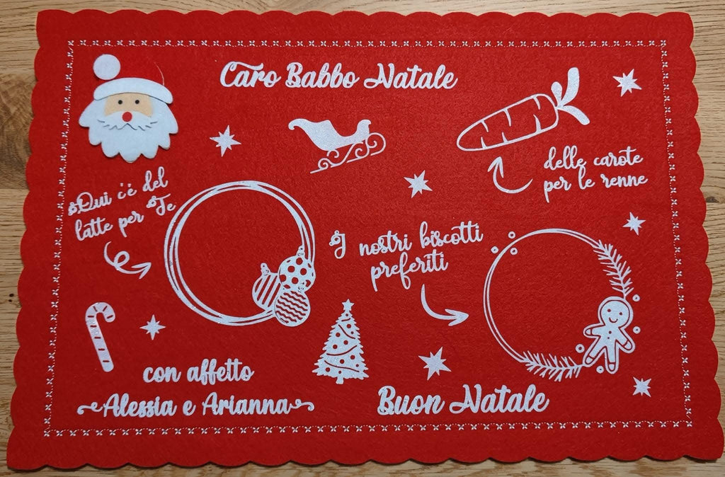 Tovaglietta Babbo Natale Personalizzabile
