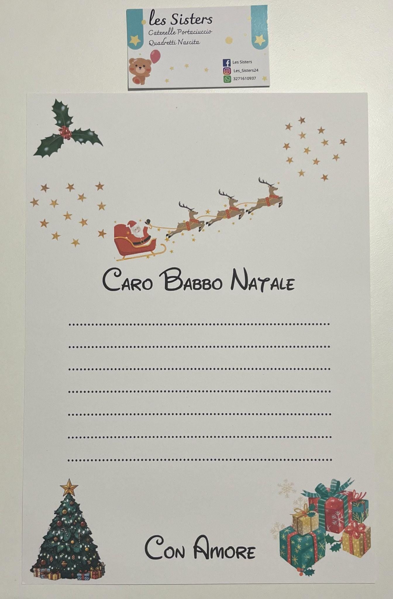 Kit natalizio per bambini – Certificato ufficiale dei buoni di Babbo Natale, Disegno e letterina – Natale 2025.