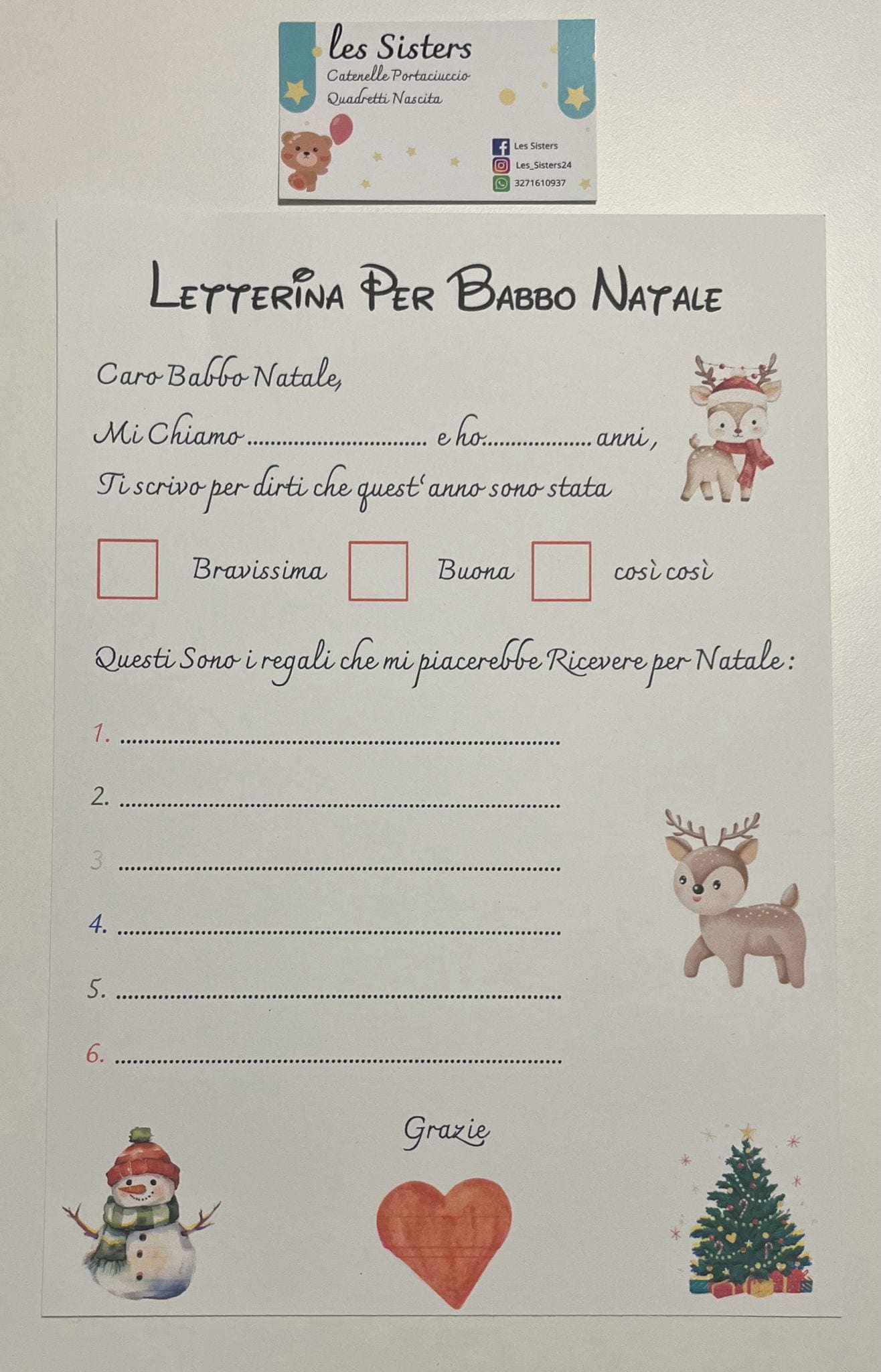 Kit natalizio per bambini – Certificato ufficiale dei buoni di Babbo Natale, Disegno e letterina – Natale 2025.