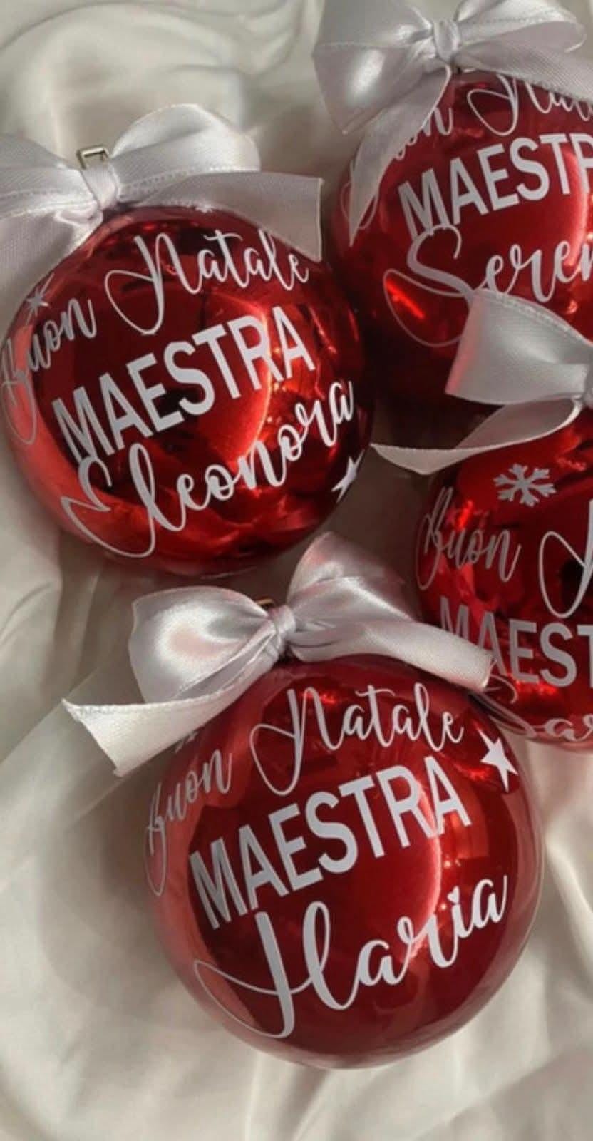 Palline natale in vetro personalizzate eleganti e uniche