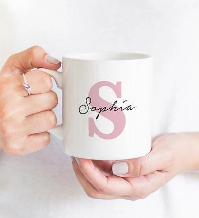 Tazza Personalizzata con Iniziale e Nome