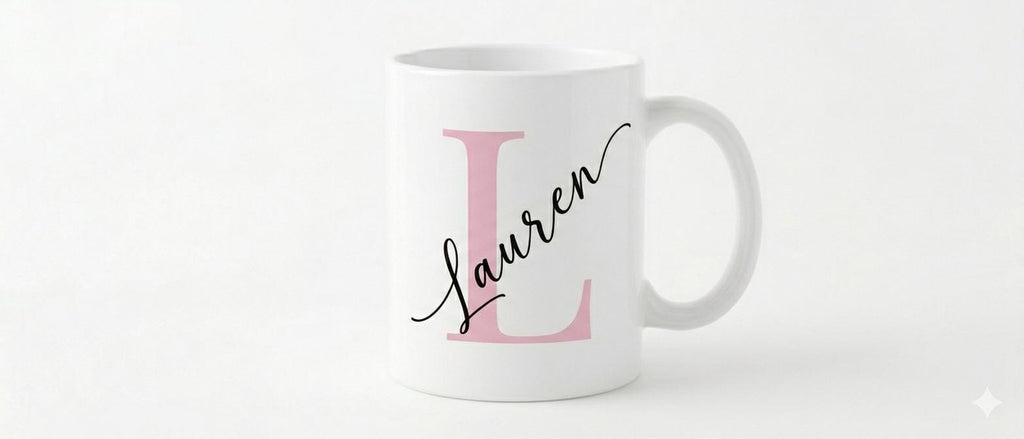 Tazza Personalizzata con Iniziale e Nome