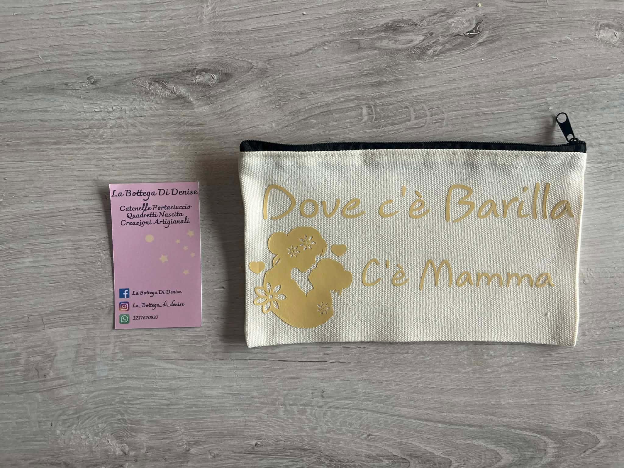Pochette Festa della Mamma, Astuccio con Frase Minimal Chic, Idea regalo mamma, Borsetta personalizzata, Accessorio Donna.
