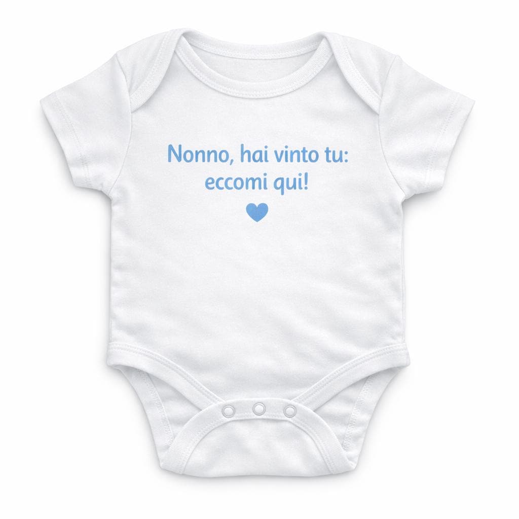 Body neonato personalizzato con grafica • Nome bambino • Regalo nascita • Body Made in Italy
