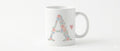 Tazza personalizzata con iniziale, Grafica floreale acquerello