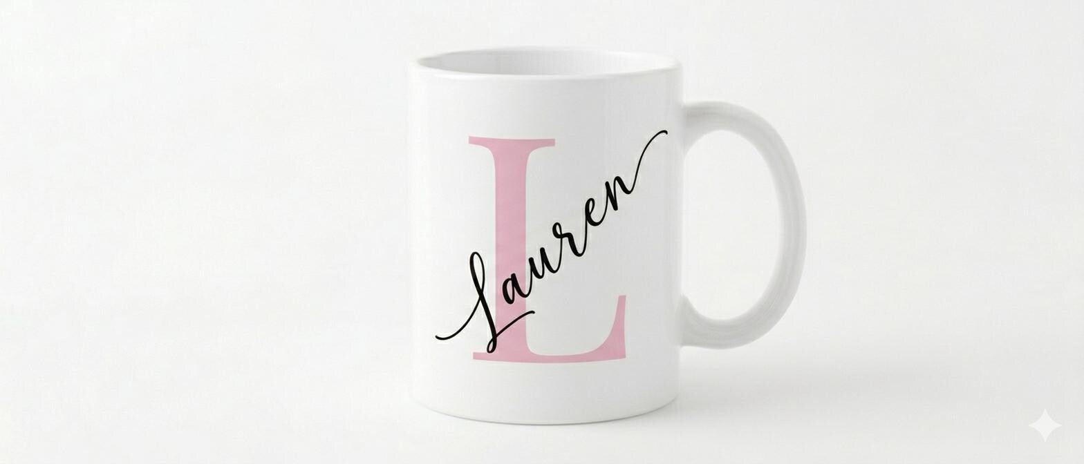 Tazza Personalizzata con Iniziale e Nome