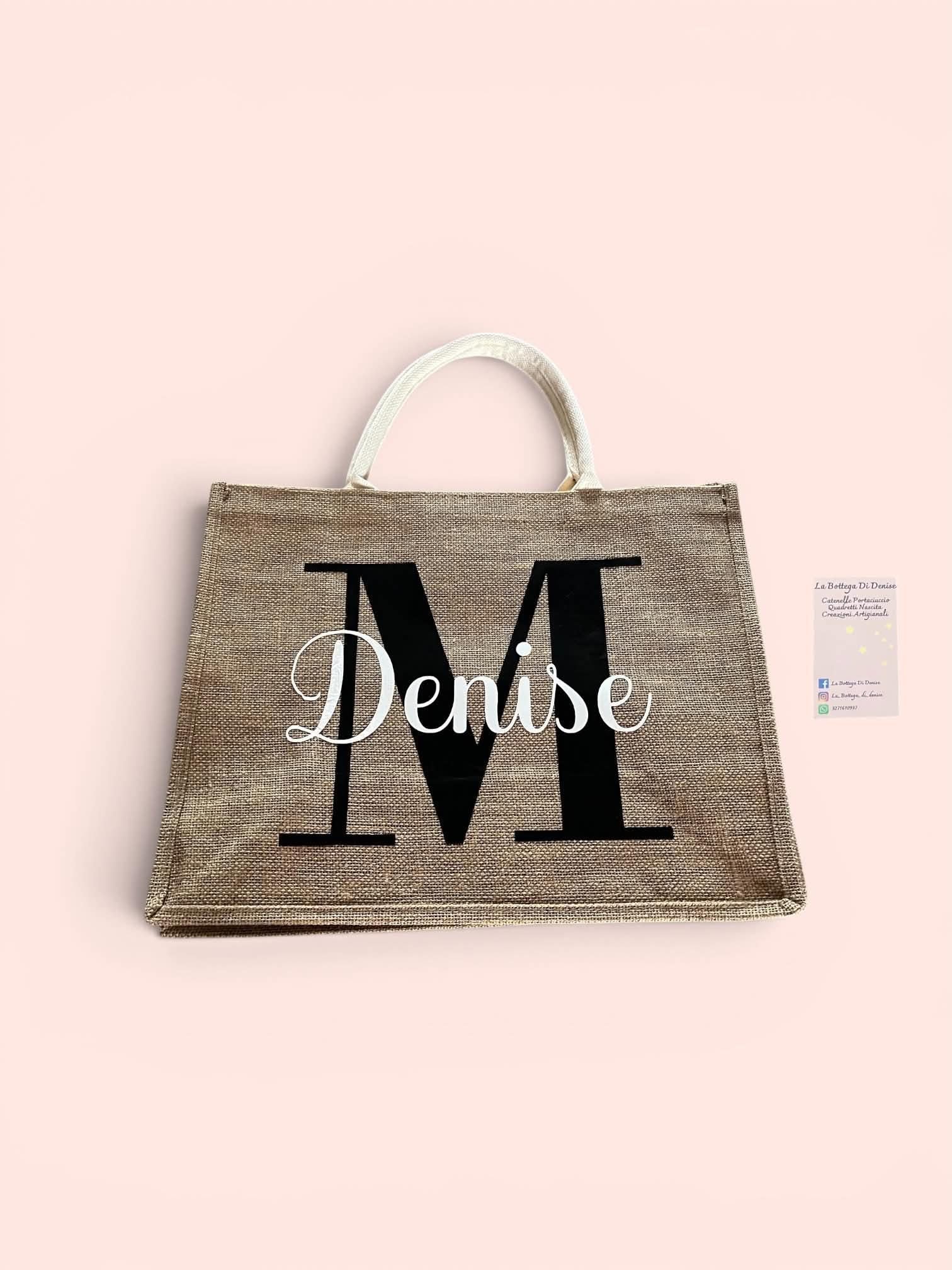 Borsa Mare con nome e iniziale personalizzata
