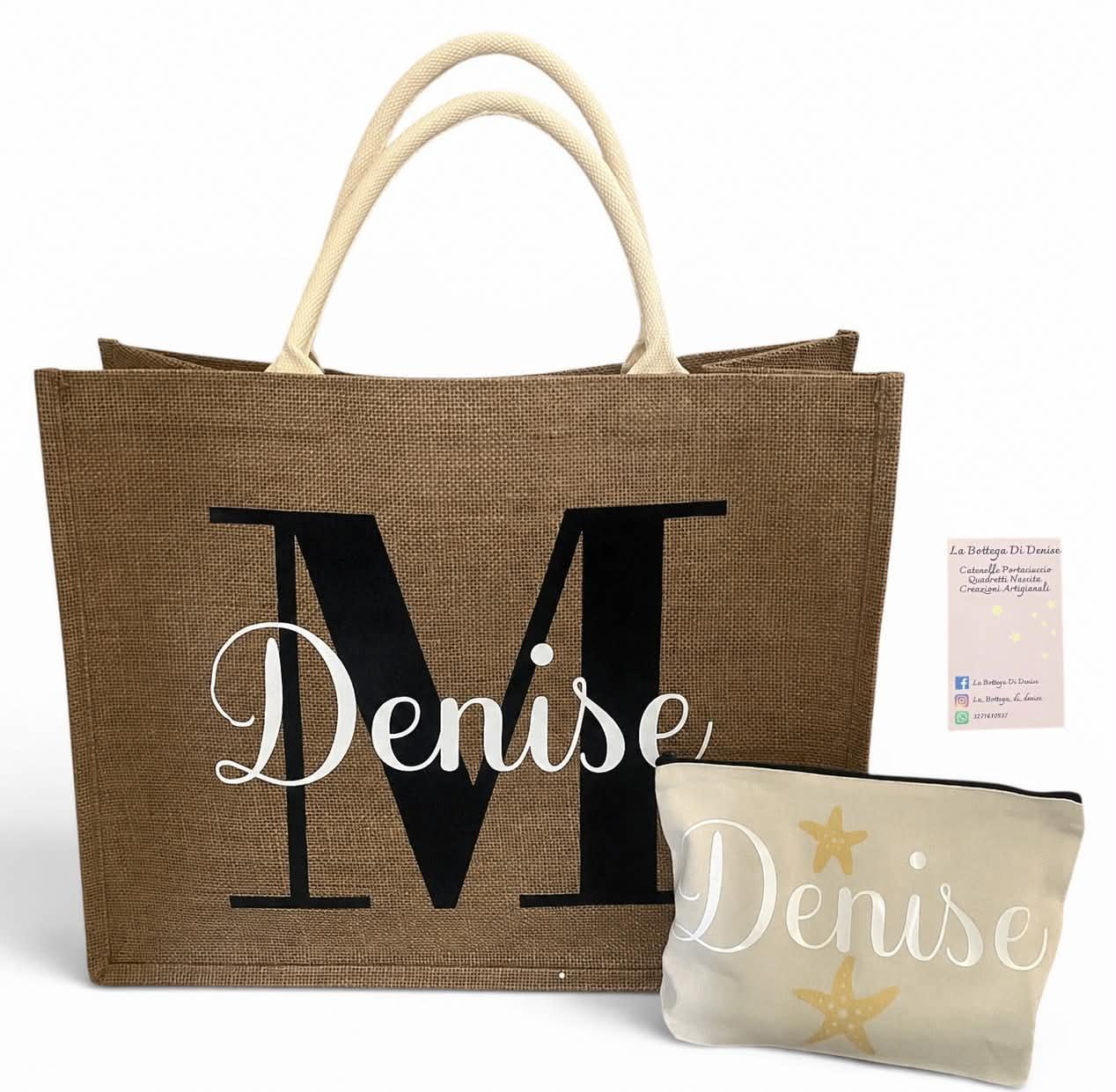 Borsa Mare con nome e iniziale personalizzata